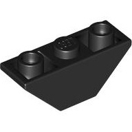 Lego kostka (kostička) 1x3 sklon (šikmá) 45° invertovaná oboustranná, černá (234126)